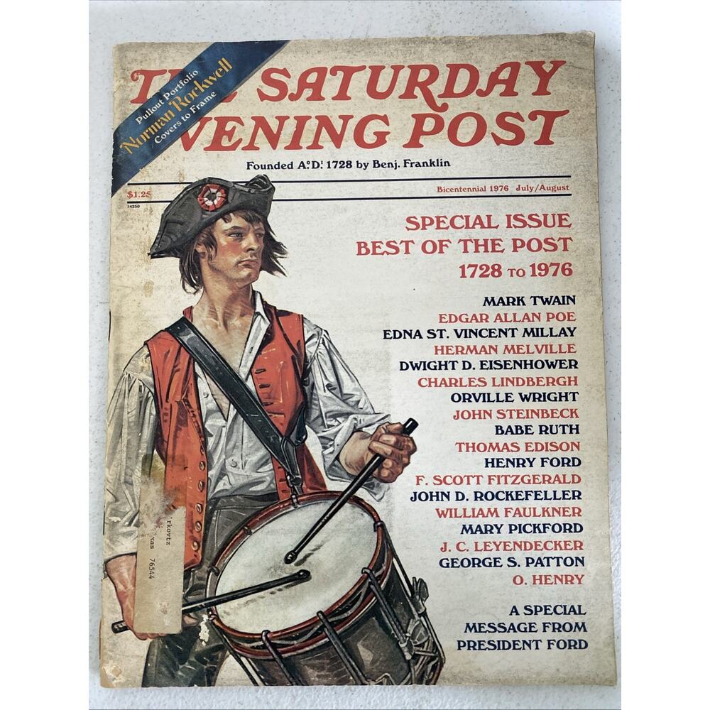 VTG Saturday Evening Post Bicentennial Special Ed. 1728 To 1976 Normal Rockwell